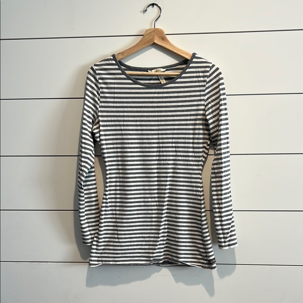 Matilda Jane Striped Gray and White Women's Long sleeve  Top